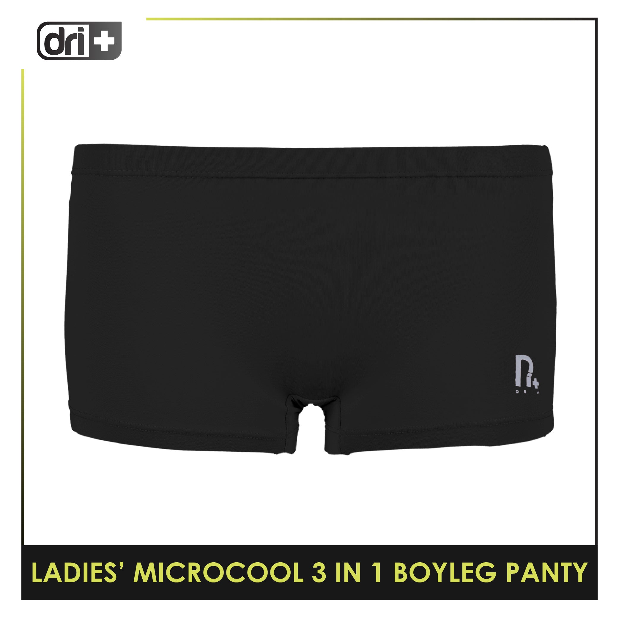 Dri plus Ladies’ Microcool Boyleg Panty 3 pieces in a pack DULPBG511