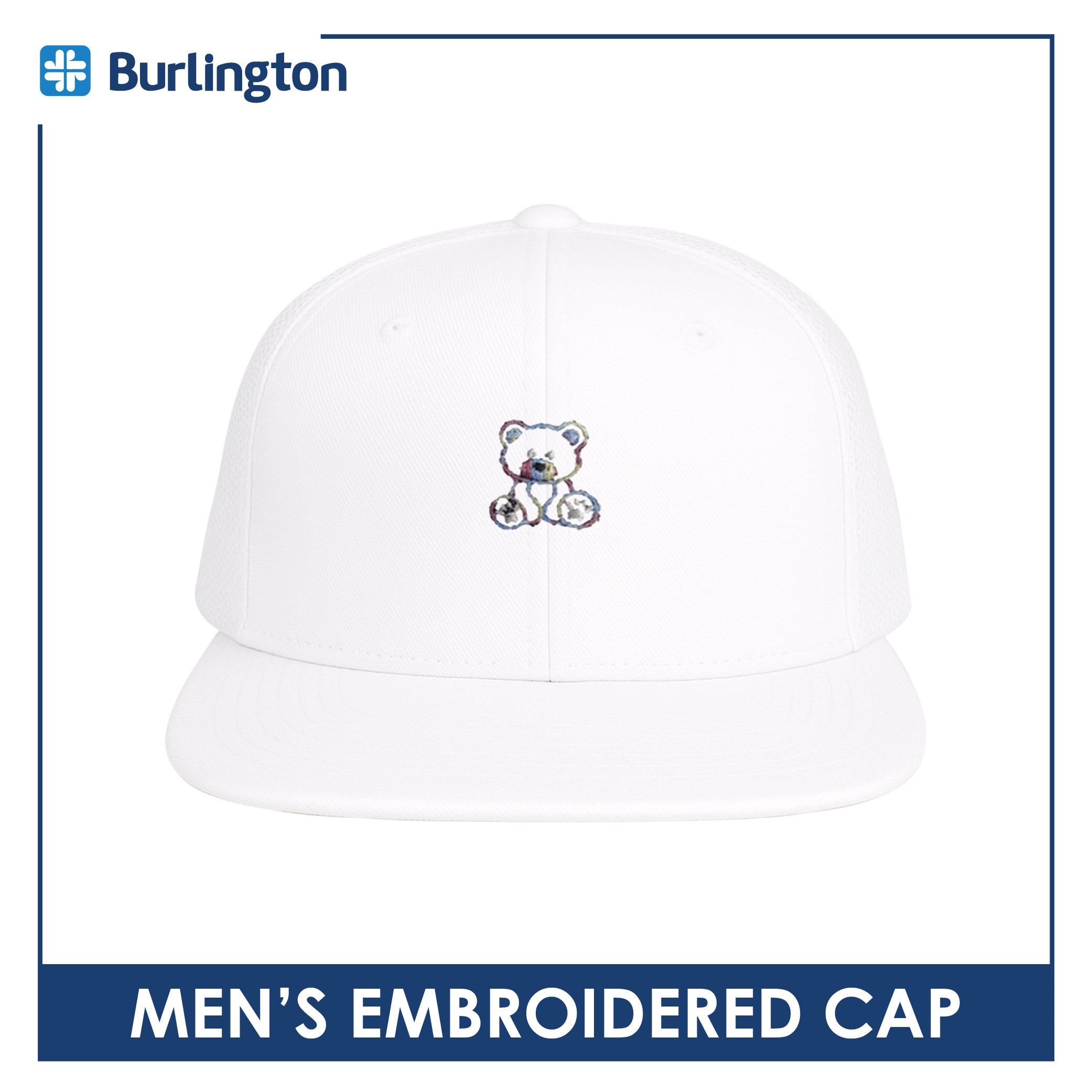 Burlington Men’s Embroidered Bearlington Collection Trucker Cap 1pc TBMECAP1