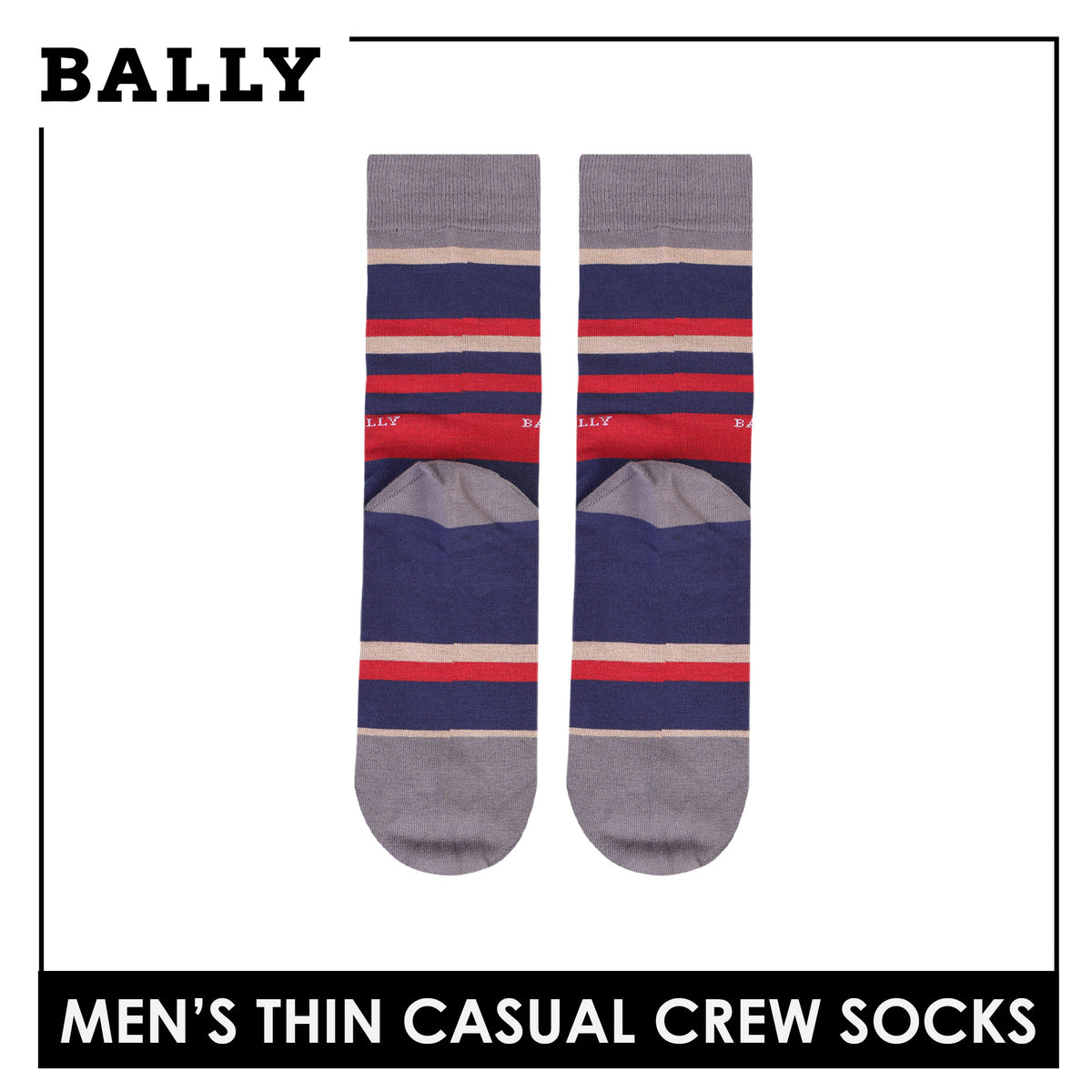 Bally Men's Cotton Crew Thin Casual Premium Socks 1 pair YMC614