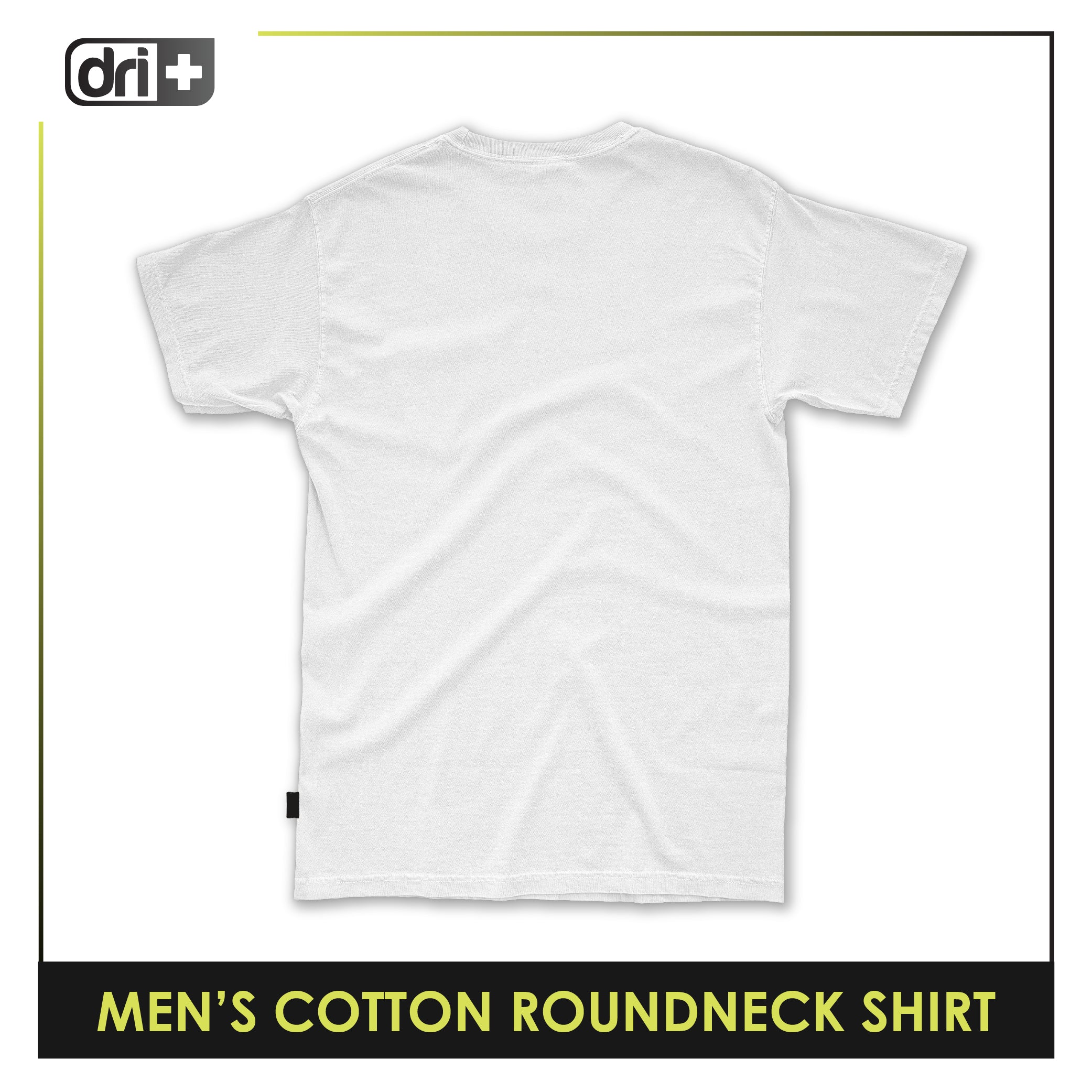 Dri Plus Men’s Anti-Odor Sweat Wicking Cotton The Dri+ logo Roundneck Shirt 1 piece DUMSRC5312
