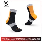 Burlington Men’s Casual Techgear Light Performance (Cycling & Golf) Crew Socks 1 pair TGML631
