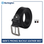 Burlington Men's Prong Buckle Genuine Leather Belt 1 piece JMLP512