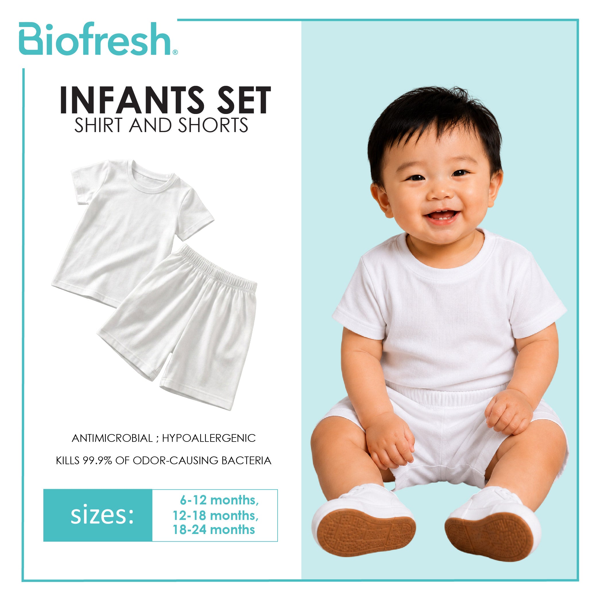 Biofresh Infants Antimicrobial Set Shirt and Shorts UISET1G611