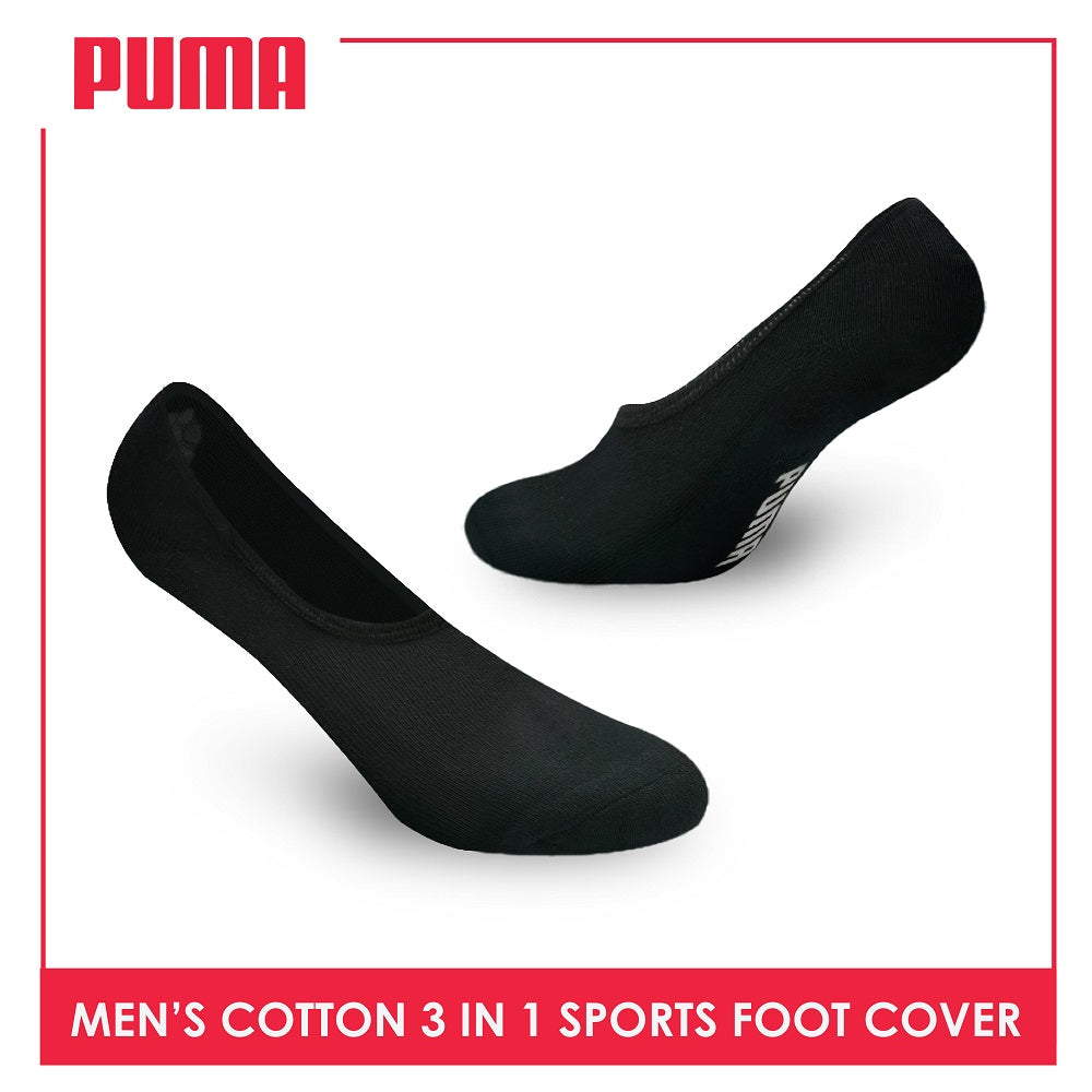 Puma Men's Cotton Thick Sports  Foot Cover With Anti Slip Heel Gel 3 pairs in a pack PMSFG1