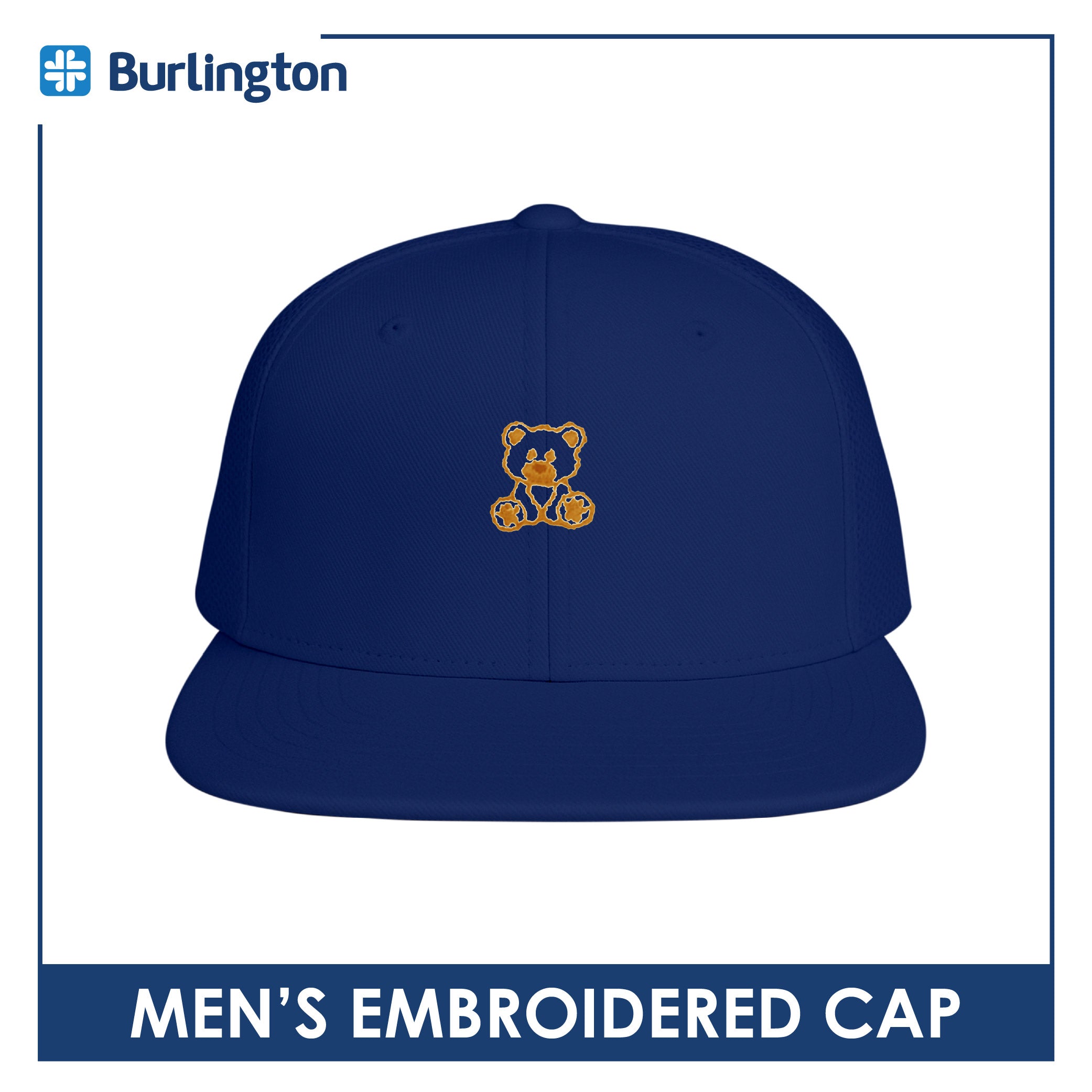Burlington Men’s Embroidered Bearlington Collection Trucker Cap 1pc TBMECAP1