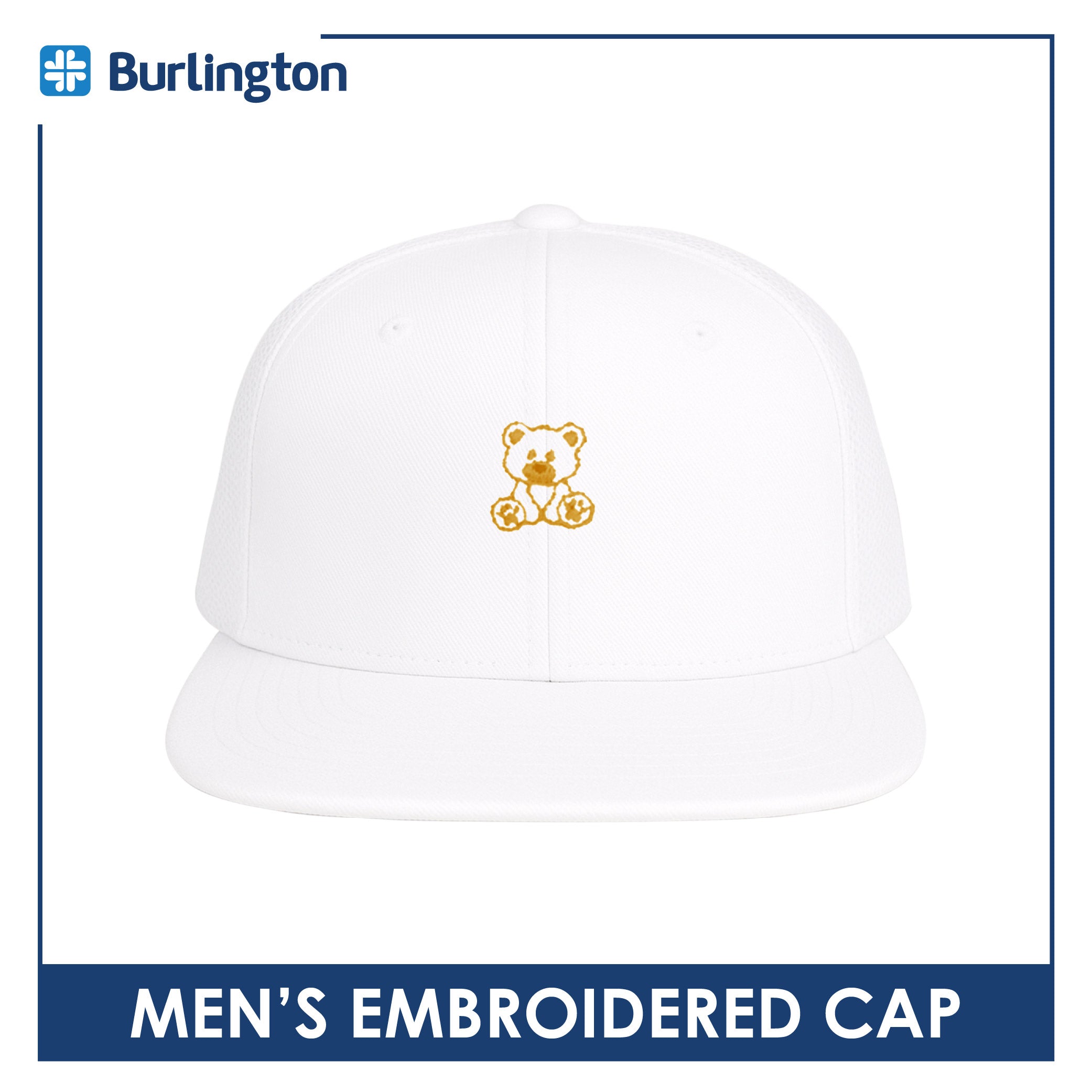 Burlington Men’s Embroidered Bearlington Collection Trucker Cap 1pc TBMECAP1