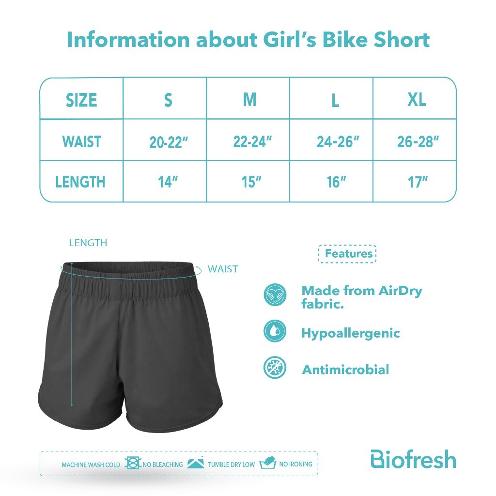 Biofresh Active Kids Girls AirDry Motion Shorts 1 piece MUGSH611