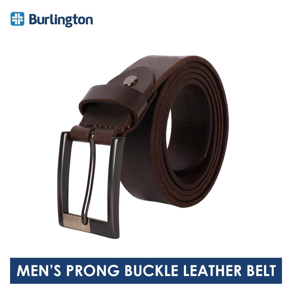 Burlington Men's Prong Buckle Genuine Leather Belt 1 piece JMLP611