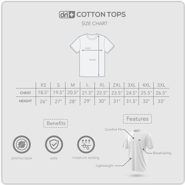 Dri Plus Men's Cotton Anti-Odor Sweat Wicking Shirt 1 piece ODMSVR2