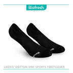 Biofresh RLFSG2  Ladie's No show Sports Footcover 3in1 pack
