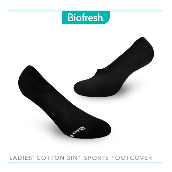 Biofresh RLFSG2  Ladie's No show Sports Footcover 3in1 pack