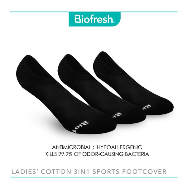 Biofresh RLFSG2  Ladie's No show Sports Footcover 3in1 pack