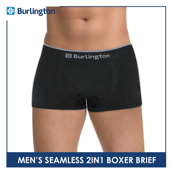 Burlington Men's Nylon 2IN1 Boxer Brief OGTMBBG17 (Limited Time Offer)