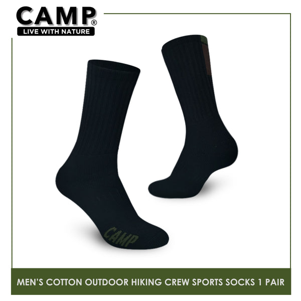 Camp CMS1106 Men's Cotton Blend Outdoor Hiking Crew Thick Sports socks 1 pair (6601242869865)