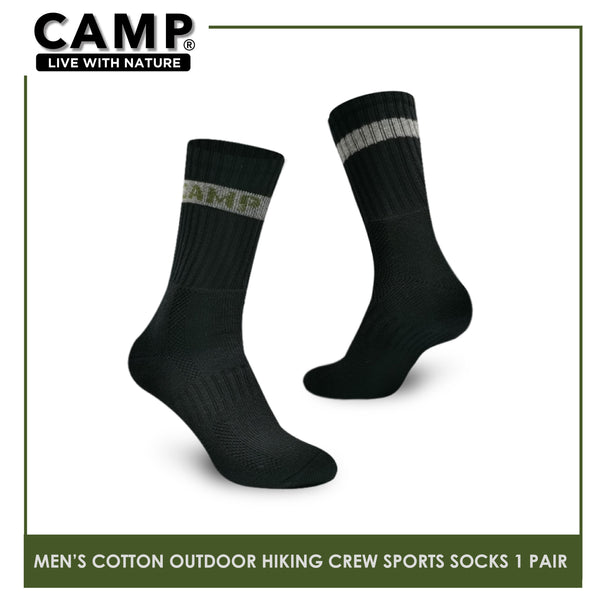 Camp CMS1105 Men's Cotton Blend Outdoor Hiking Crew Thick Sports socks 1 pair (6601227862121)
