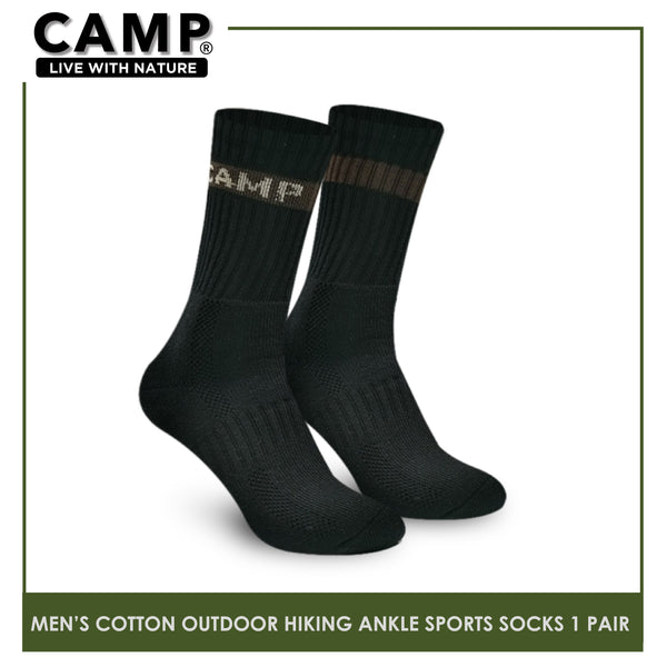 Camp CMS1105 Men's Cotton Blend Outdoor Hiking Crew Thick Sports socks 1 pair (6601227862121)