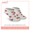OMO OLCK1810 Cute Korean Inspired Food Heart Ladies Cotton Low Cut Casual Fashion Socks 1 Pair
