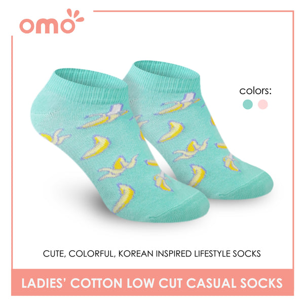 OMO OLCK9202 Ladies Cotton Low Cut Casual Socks 1 Pair (4365472792681)