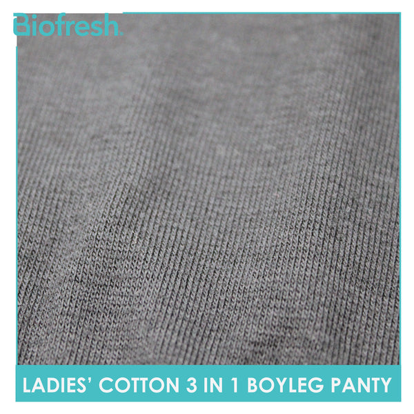 Biofresh Ladies' Antimicrobial Cotton Boyleg Panty 3 pieces in a pack ULPBG10