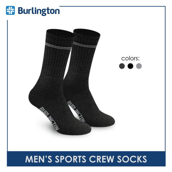 Burlington Men's Cotton Thick Sports Crew Socks 1 pair BMS2403