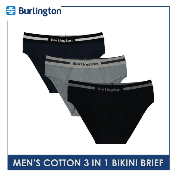 Burlington Men's Cotton Bikini Brief 3 pieces in a pack GTMBSG1