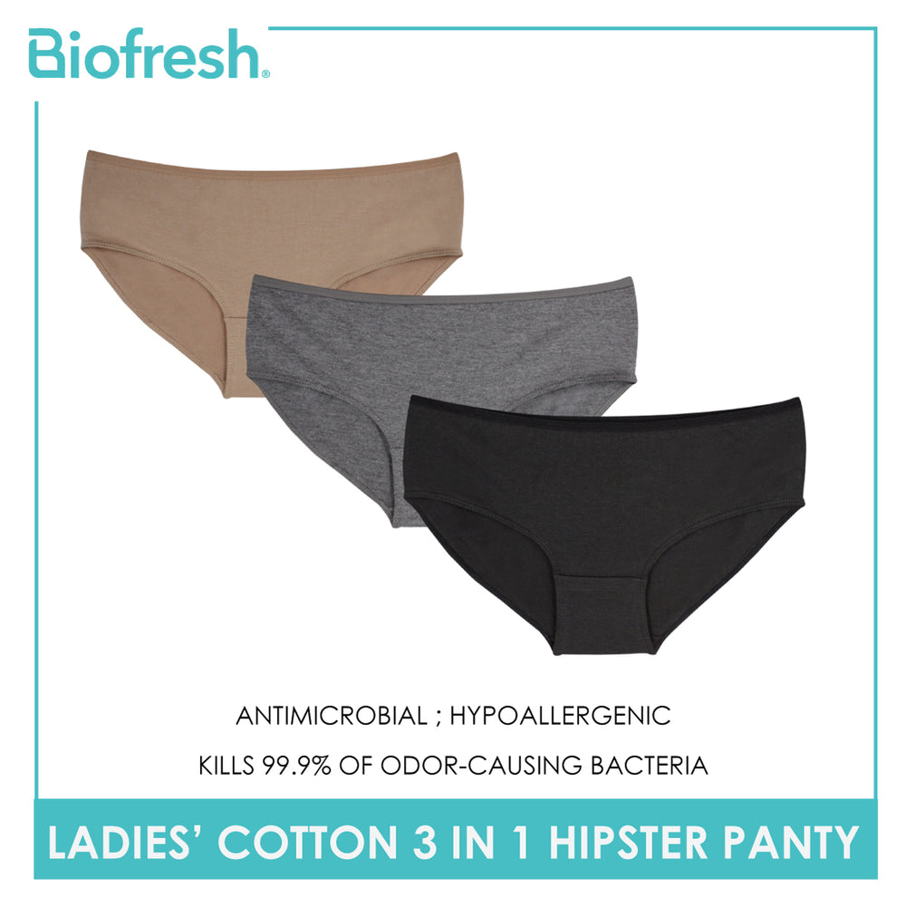 Shero StayFresh Water Drop Panties, Antibacterial Hipster Panties for Women  with Sensitive Skin, Gray SM 
