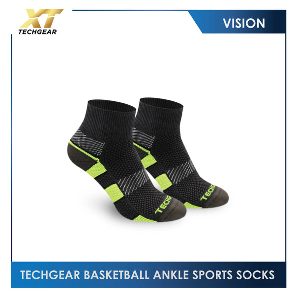 Burlington TechGear Vision Basketball Thick Sports Ankle Socks 1 Pair TGMK2305