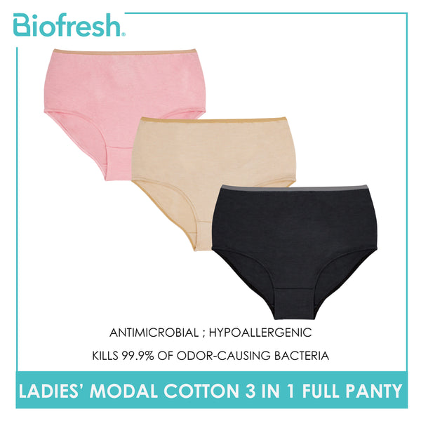 Biofresh Ladies' Antimicrobial Modal Cotton Full Panty 3 pieces in a pack ULPRG1101