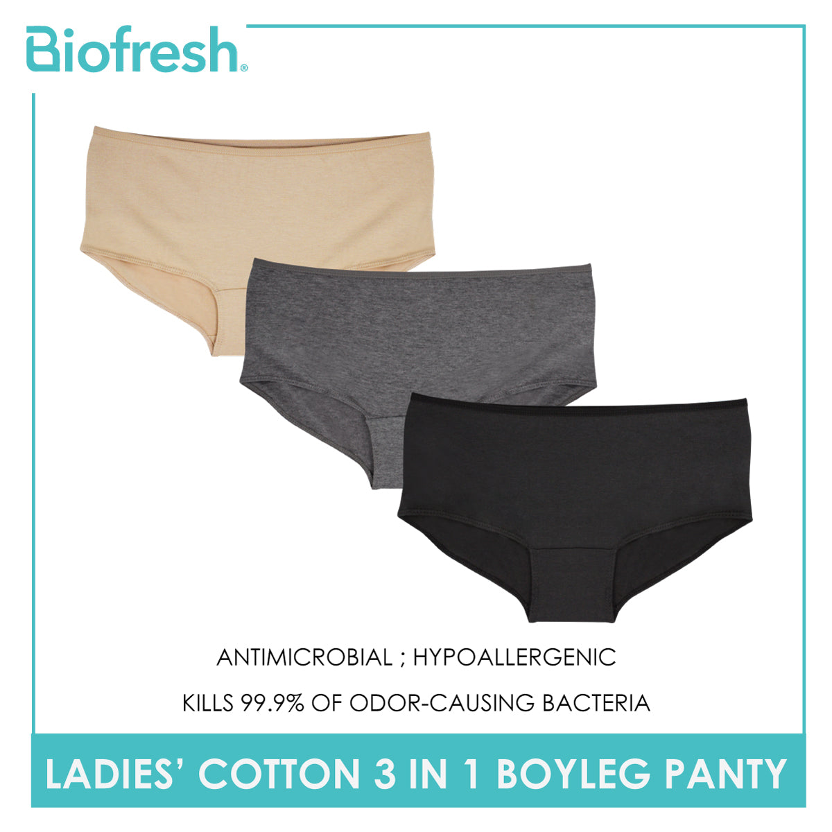 Buy Barbizon Color Your Life 2-in-1 Pack Midwaist Boyleg Panty