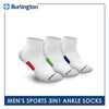 Burlington Men's Cotton Thick Sports Ankle Socks 3 pairs in a pack BMKSG15