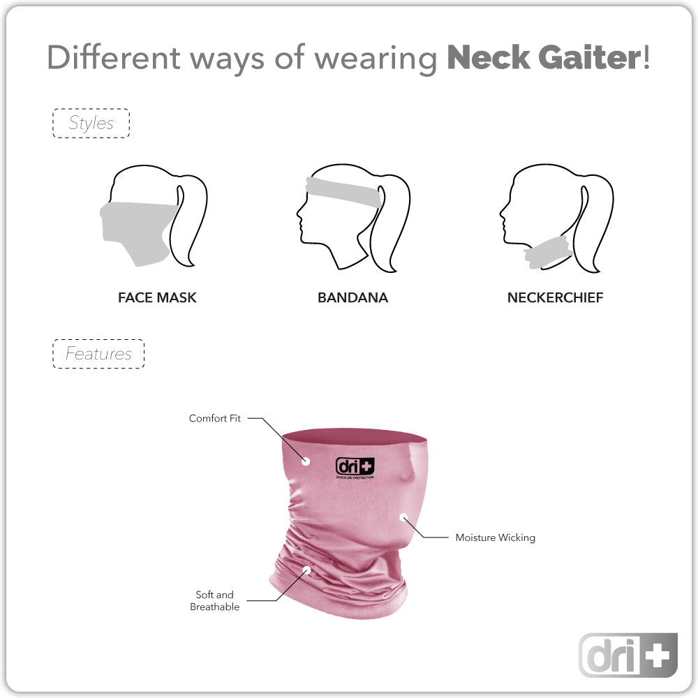 Dri Plus DLGAIT01 Women's Multi-Functional Neck Gaiter 1 pc (free size) (4795580252265)