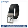 Burlington Men's Reversible Buckle Cowhide Genuine Leather Formal belt 1 piece (size 34 - 42 inches) JMBLC0206