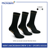 Microban Men's Cotton Thick Sports Crew Socks 3 pairs in a pack VMSG0402