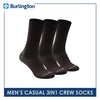 Burlington Men's Cotton Lite Casual Crew Socks 3 pairs in a pack BMDG4
