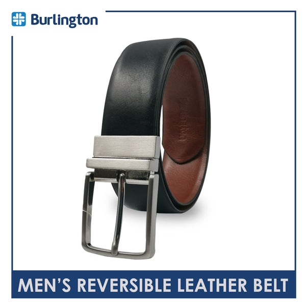 Burlington JMBLC0207 Men's Reversible Buckle Cowhide Genuine Leather Formal belt 1 piece (size 34 - 42 inches) (6596536205417)