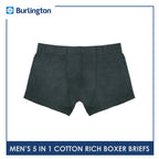 Burlington OGTMBBG1 Men's Cotton Rich Boxer Briefs 5 pieces in a pack (4790648438889)