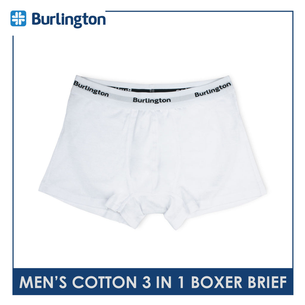 Burlington Men's Cotton Boxer Brief 3 pieces in a pack GTMBBG15