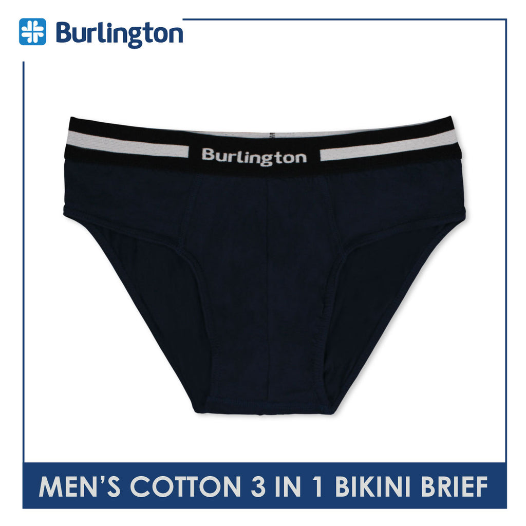 Burlington Men's Cotton Bikini Brief 3 pieces in a pack GTMBSG1