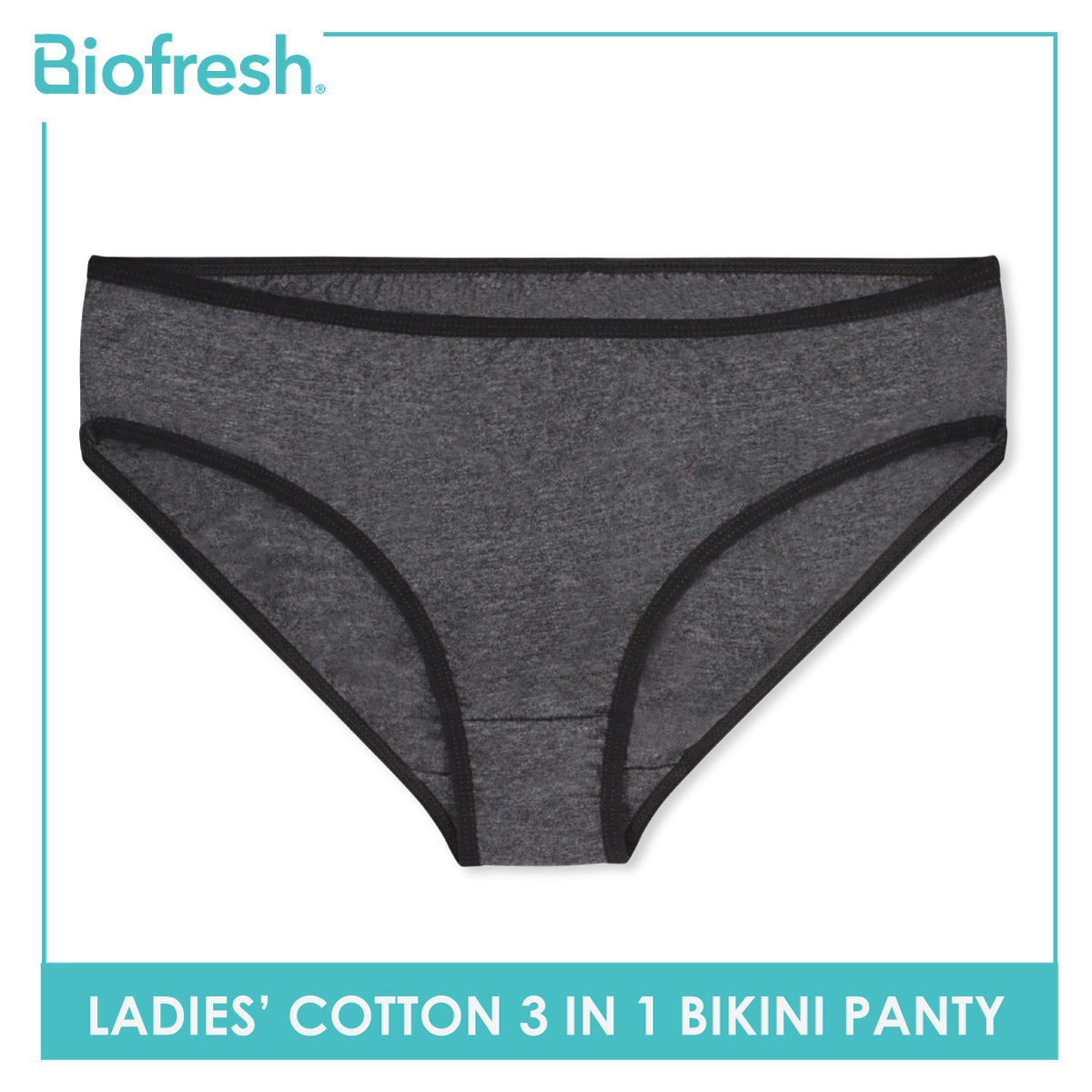 Buy Biofresh Ladies' Antimicrobial Cotton Boyleg Panty 3 Pieces In