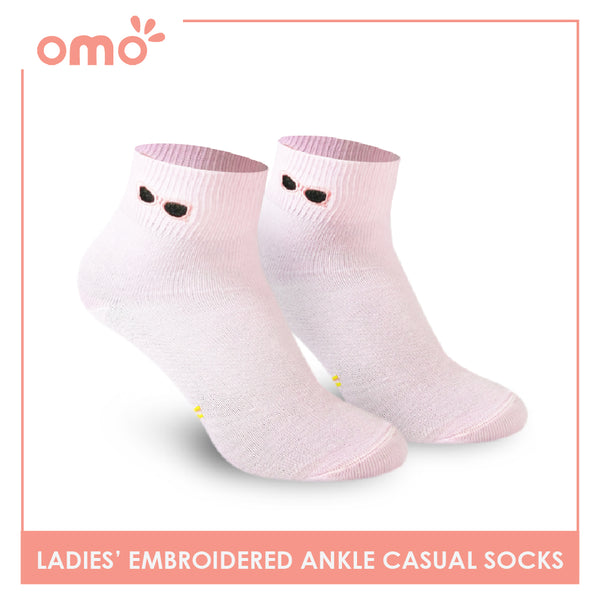 OMO OLCE9208 Ladies Cotton Ankle Casual Socks 1 Pair (4759020044393)