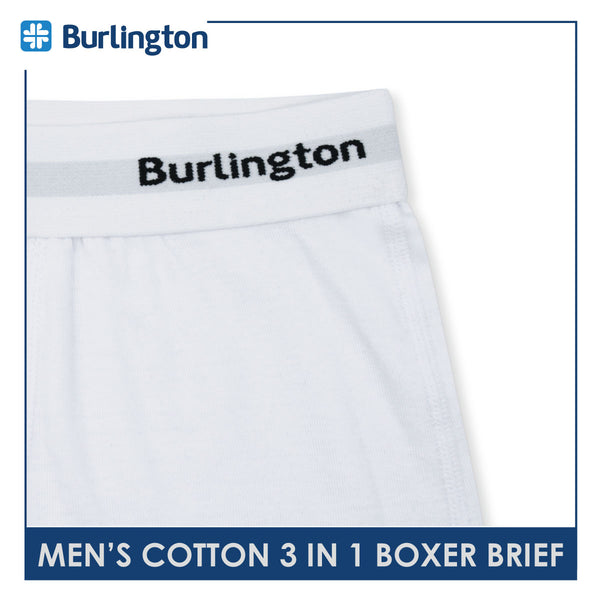 Burlington Men's Cotton Boxer Brief 3 pieces in a pack GTMBBG15