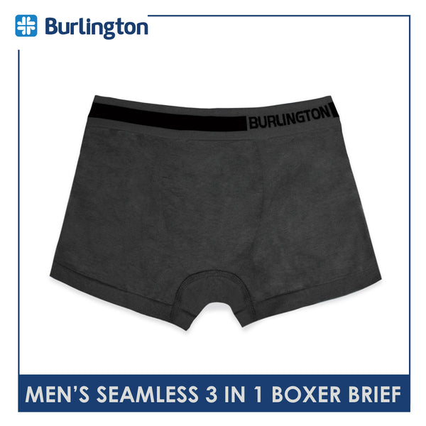 Burlington Men's Seamless Boxer Brief 3 pieces in a pack GTMBBG18