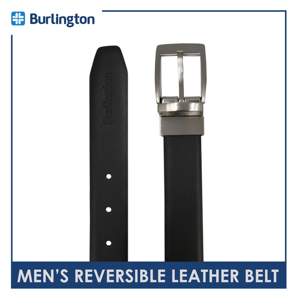 Burlington JMBLC0206 Men's Reversible Buckle Cowhide Genuine Leather Formal belt 1 piece (size 34 - 42 inches) (6596534993001)