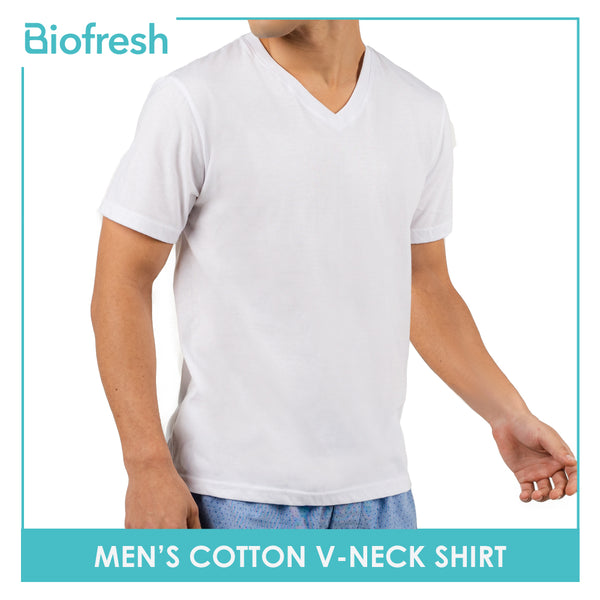 Biofresh Men's Antimicrobial V-Neck Shirt Sweat Absorbent Tee RMUSV04