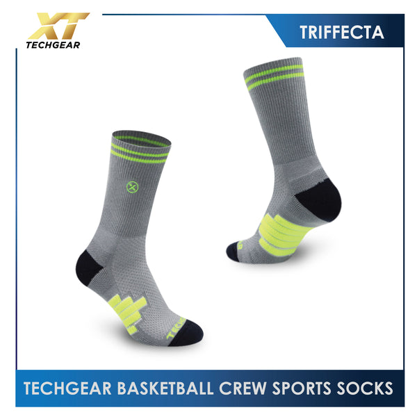 Burlington TechGear Triffecta Basketball Thick Sports Crew Socks 1 Pair TGMKE2301