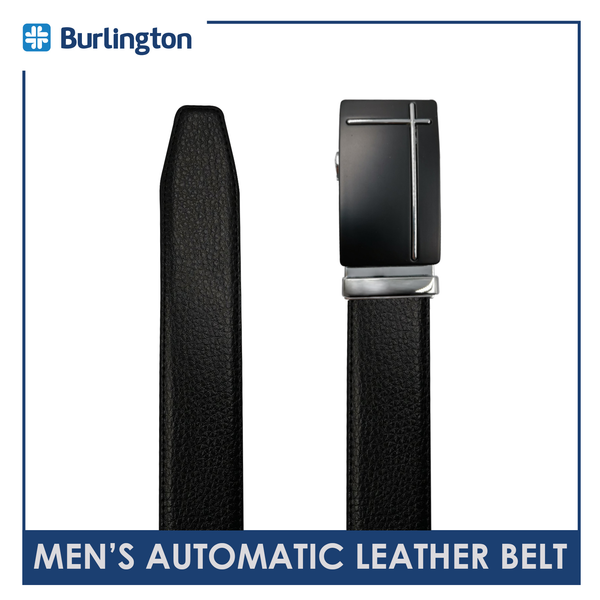 Burlington JMBLA0201 Men's Automatic Buckle Cowhide Genuine Leather Casual belt 1 piece (size 120cm) (6596503076969)