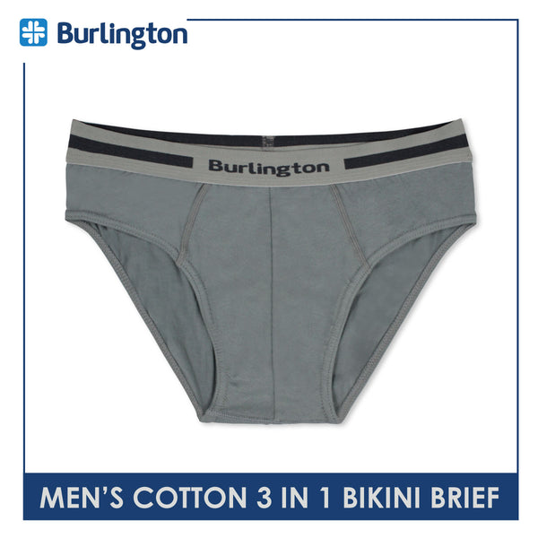 Burlington Men's Cotton Bikini Brief 3 pieces in a pack GTMBSG1