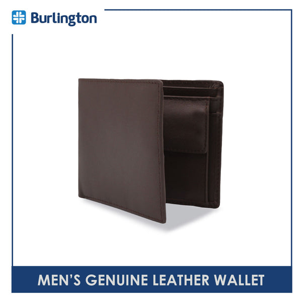 Burlington Men's Billfold Genuine Leather Wallet with Coin Pocket JMW2404