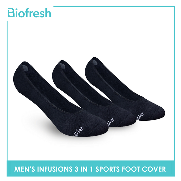 Biofresh Infusion RMFSG01 Men's Cotton No Show Sports Socks 3-in-1 Pack (4758554771561)
