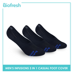 Biofresh Infusion RMFCG2 Men's Cotton No Show Casual Socks 3-in-1 Pack (4758553624681)